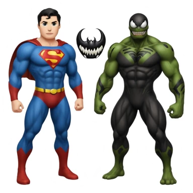superman vs venom sticker
