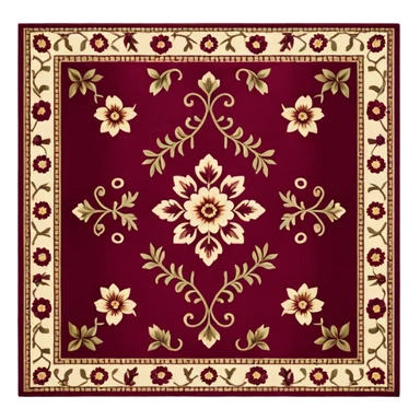 Maroon vintage rug sticker