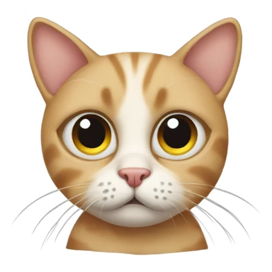 Cat with huge sad eyes sticker