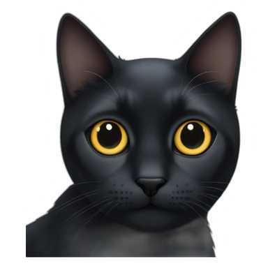 Black cat partially sighted with corneal scarring on both eye sticker