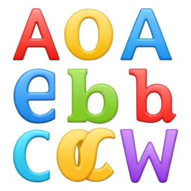 an alphabet flashcard sticker