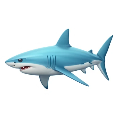 blue shark ocean sticker