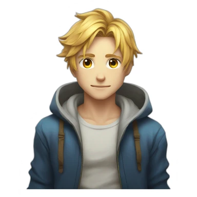 Ezreal with a hoodie sticker