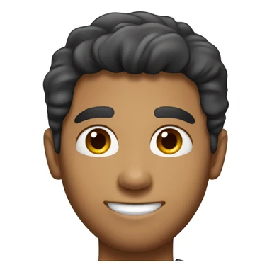 a lighter complected hispanic man with straight hair, freckles, and dimples at work  sticker