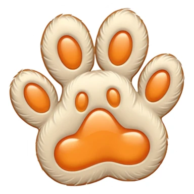 a very light pale pastel orange #FFDBBB pawprint sticker
