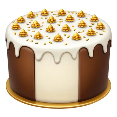 white cake with gold flakes sticker