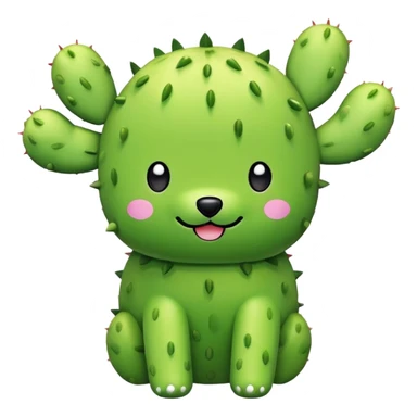 toki doki cactus dog sticker