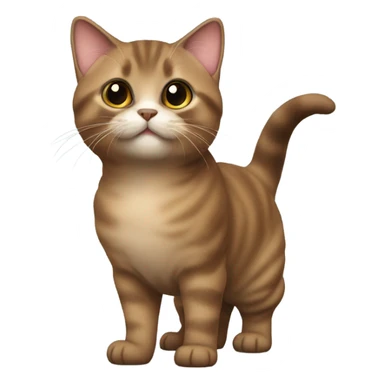 Brown munchkin cat standing sticker