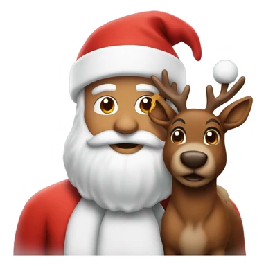 Santa Claus with Rudolf sticker