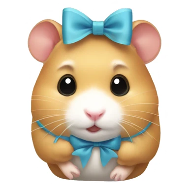 Hamster with bow sticker