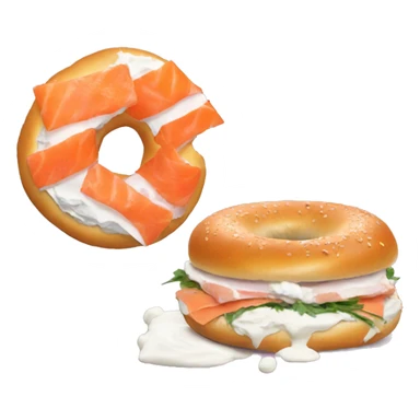 Bagel and lox with cream cheese sticker