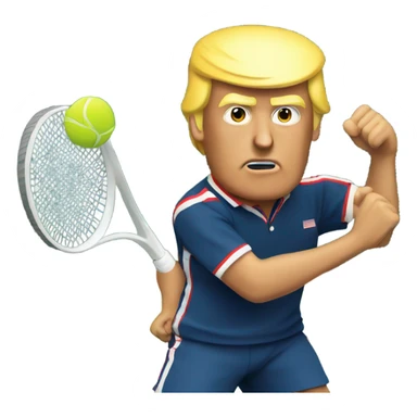 Trump playing tennis sticker
