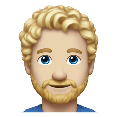 3/4 profile light curl blonde 30yo man blue eyed pale skin sticker