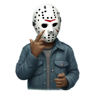Jason voorhees blowing a kiss sticker