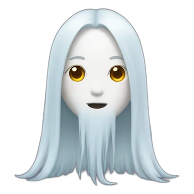 Japanese long hair ghost sticker