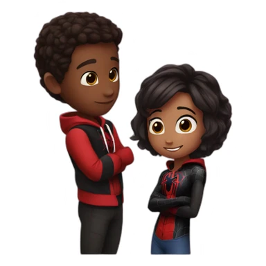 miles morales in love sticker