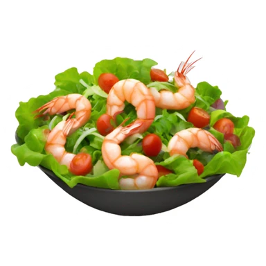 Salad with shrimps  sticker