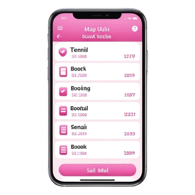 online booking schedule (pink) sticker