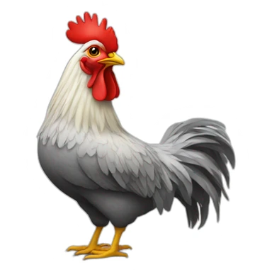 Gallina con peluca sticker