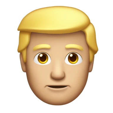 Donald trump avec les cheveux rouge sticker