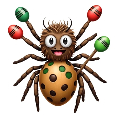 Tarantula holding maracas sticker