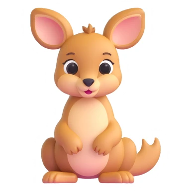 cute joey kangaroo baby sticker