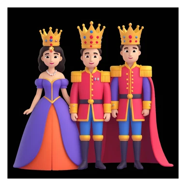 young king and queen posing sticker