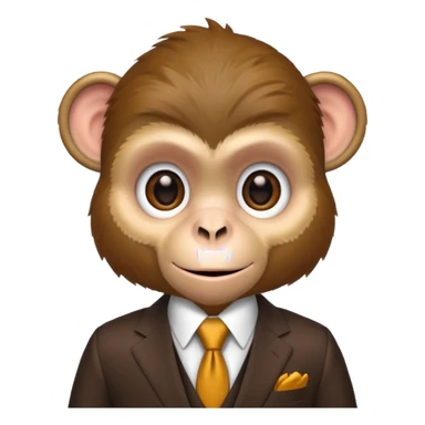 Monkey with a suit  sticker