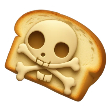 Skull and crossbones bread sticker