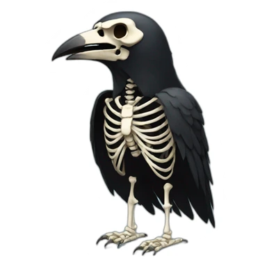 crow-skeleton's sticker