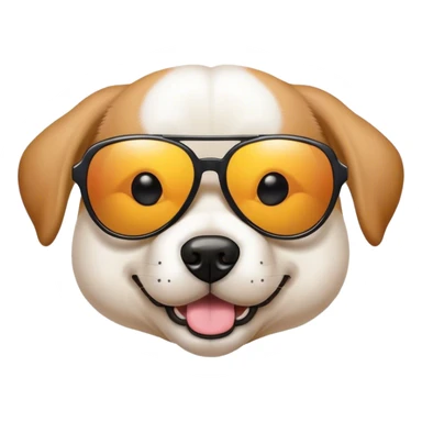 Dog with sun glasses  sticker