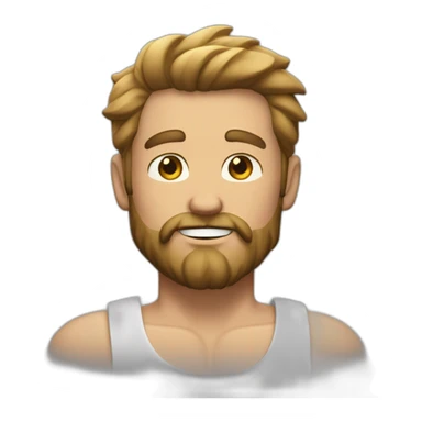Muscular-hink-white-air-withe-beard sticker