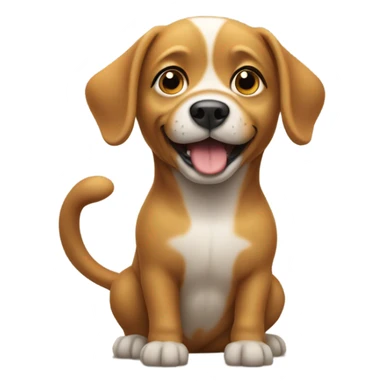 A dog taking a poop sticker