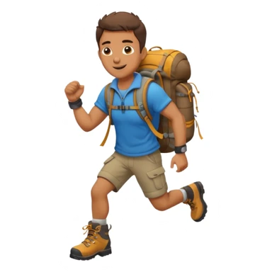 a man who managed to climb to the top of the mountain sticker