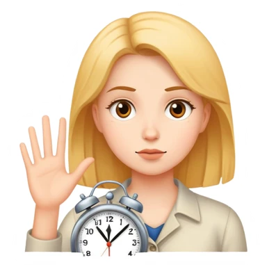 Girl saying clock it sticker