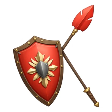 Zulu spear and shield sticker