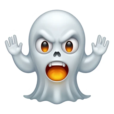 Ghost emoji cursing  sticker