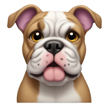 Lilac and tan bulldog sticker