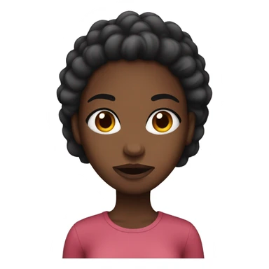 black girl mean mugging  sticker