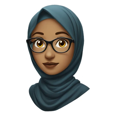 beautiful, hijab, glasses, light sticker