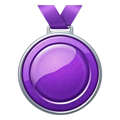 Purple Glitter medal of help sticker