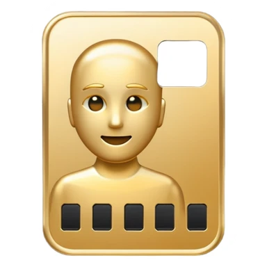 Golden number emoji, simcard. sticker