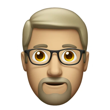 White man with oculars sticker