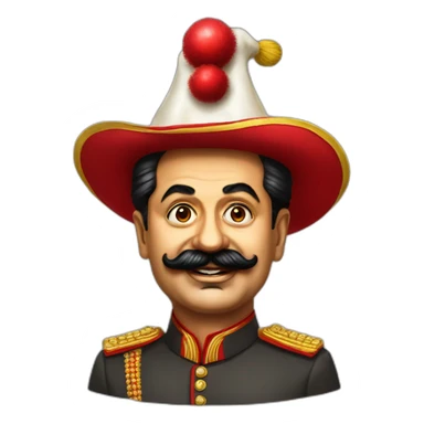 tamilnadu cm stalin with clown hat sticker