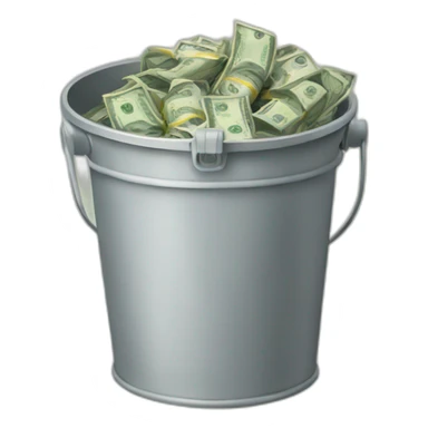 bucket full of money sticker