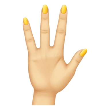 Yellow hand, showing ring finger, instead of middle finger ring finger sticker