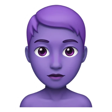 purple person no face sticker
