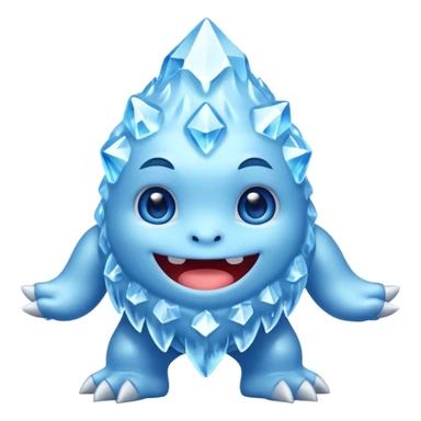 a cute chibi ice monster sticker