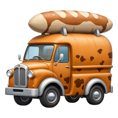Ron’s Professional antique tall rocky Flintstones moving van  sticker