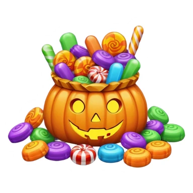 Halloween candies and candy bags sticker